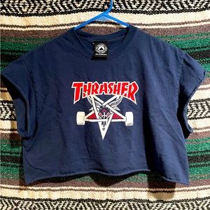 Thrasher skategoat crop top shirt MEDIUM